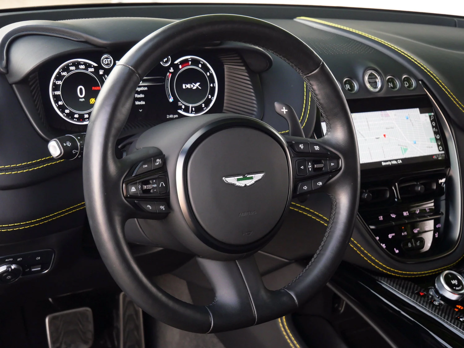 2023 Aston Martin DBX707 interior, dashboard, Onyx Black
