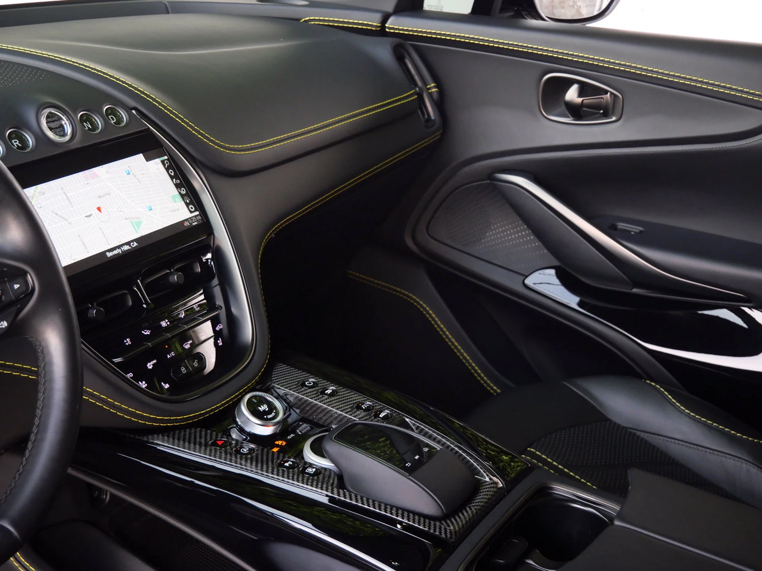 2023 Aston Martin DBX707 interior, Onyx Black