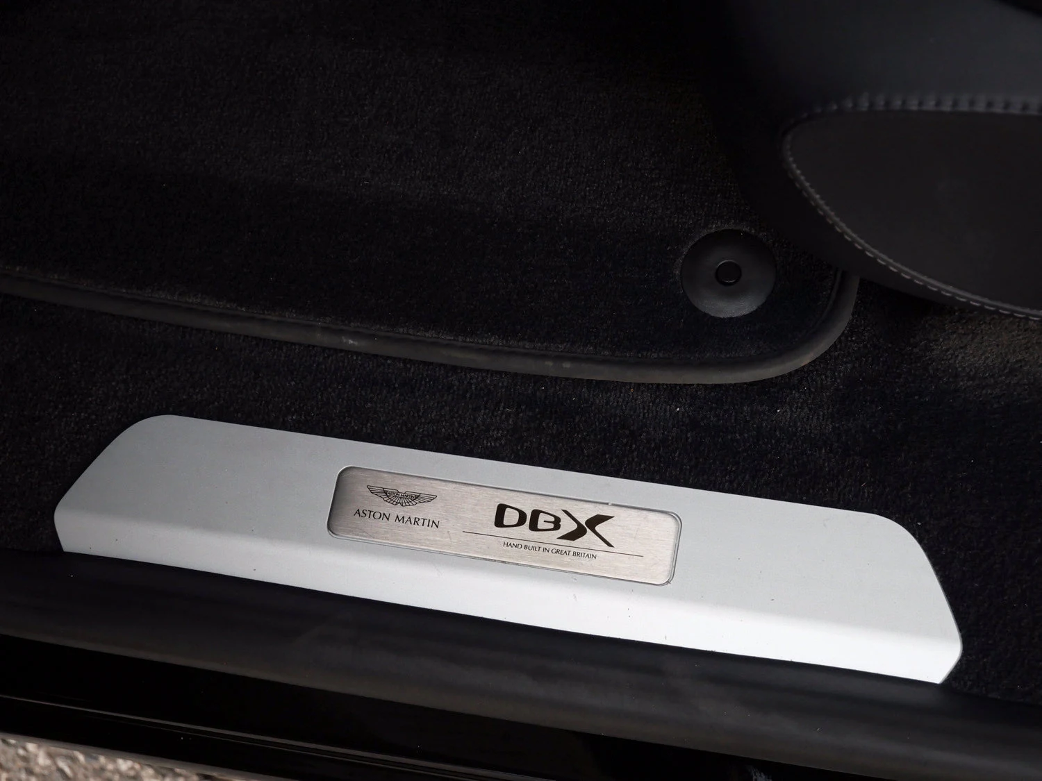 2023 Aston Martin DBX707 interior, door sill, Onyx Black