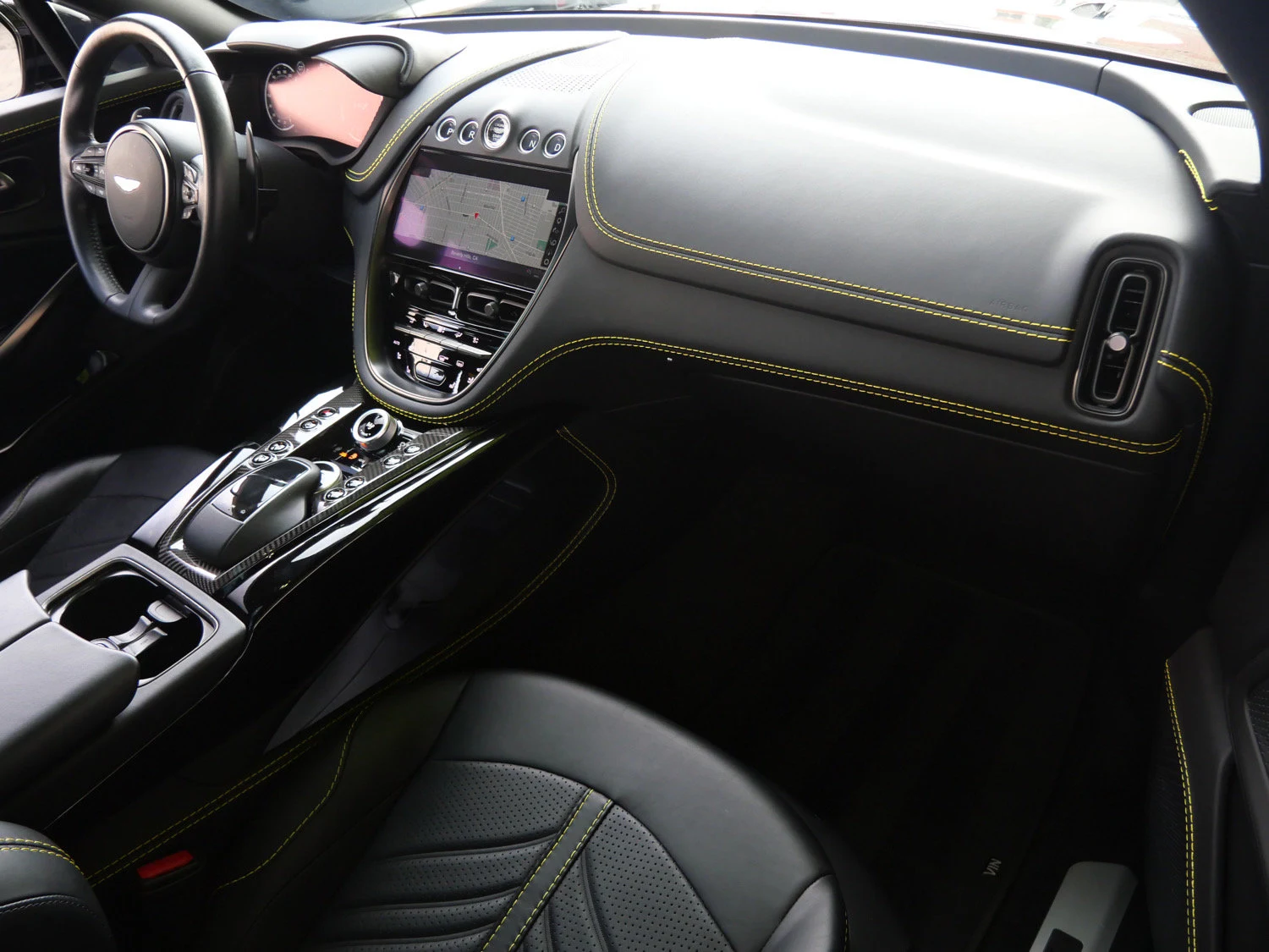 2023 Aston Martin DBX707 interior, Onyx Black