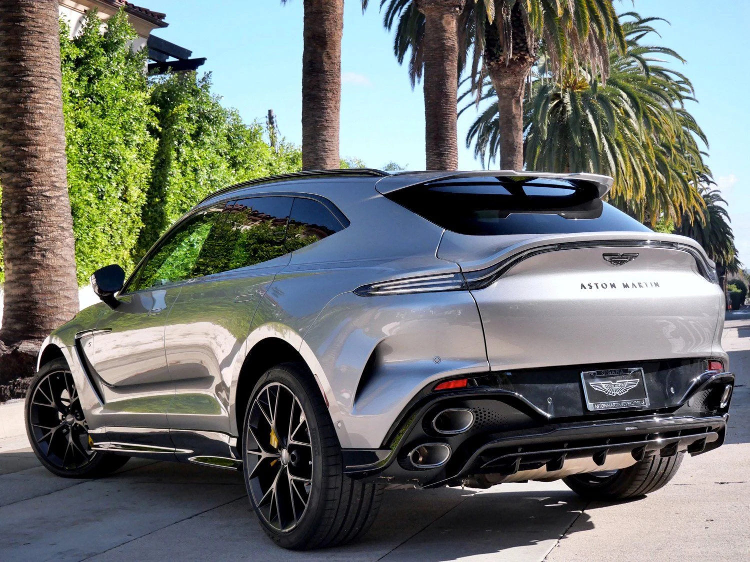 2026 Aston Martin DBX S, rear three-quarter view, Silver