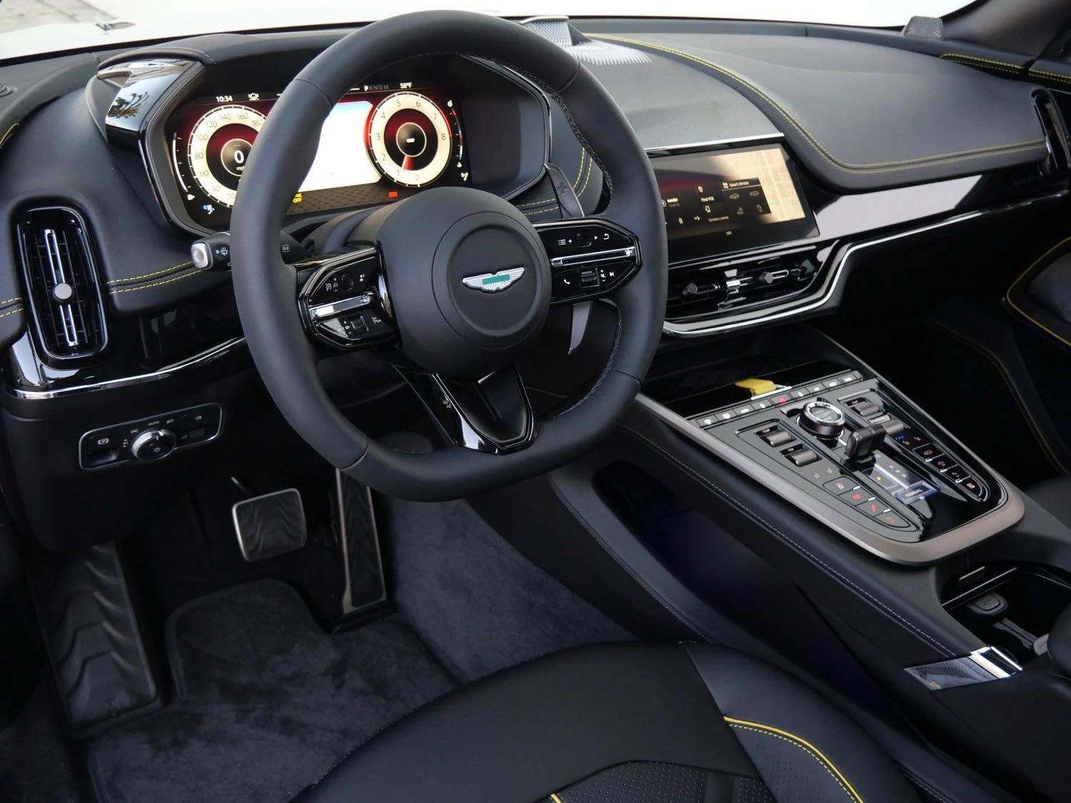 2026 Aston Martin DBX S interior, dashboard, Onyx Black - Semi Anilin