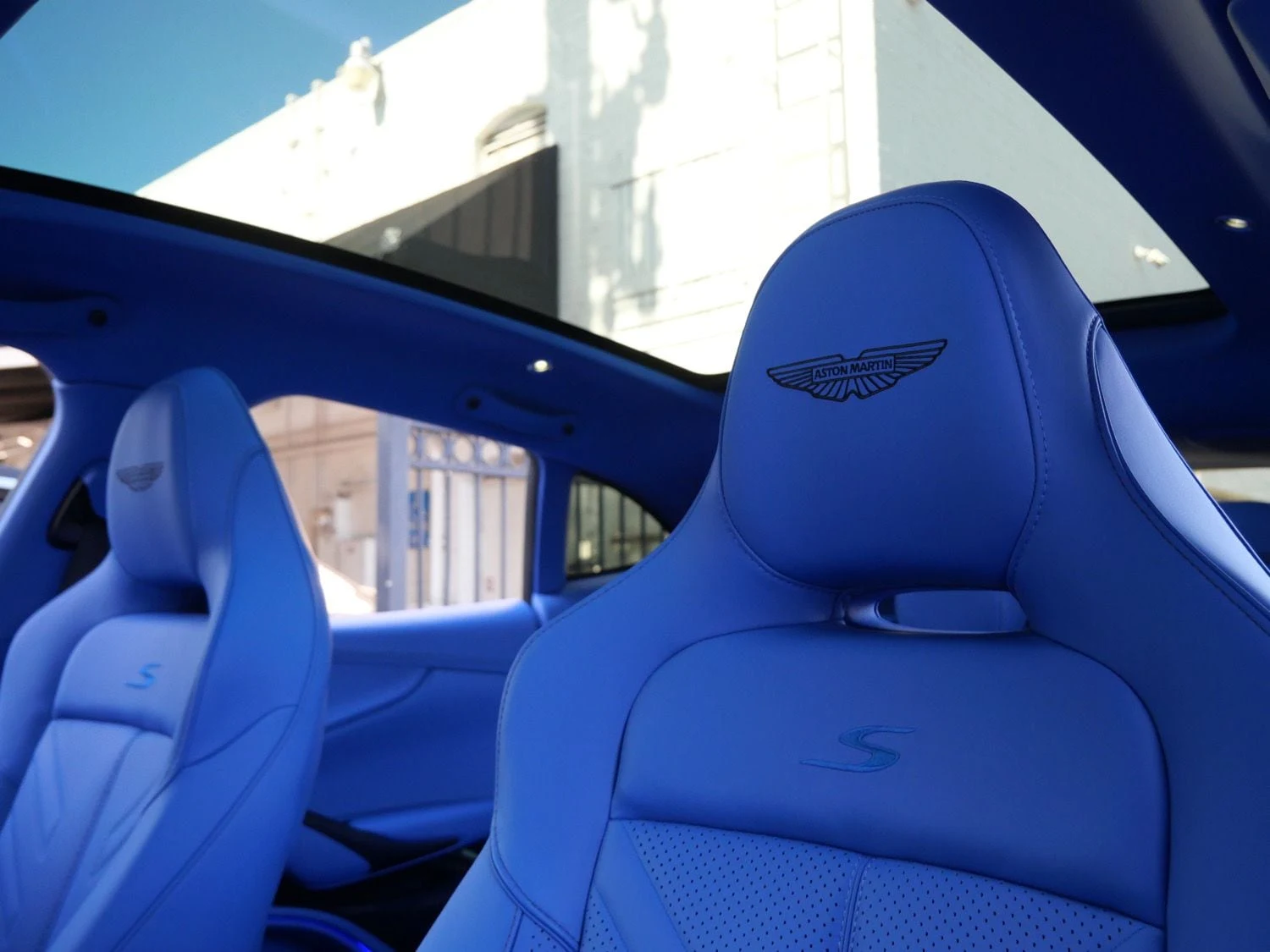 2026 Aston Martin DBX S interior, seats, Cote D Azur Blue - Semi Aniline