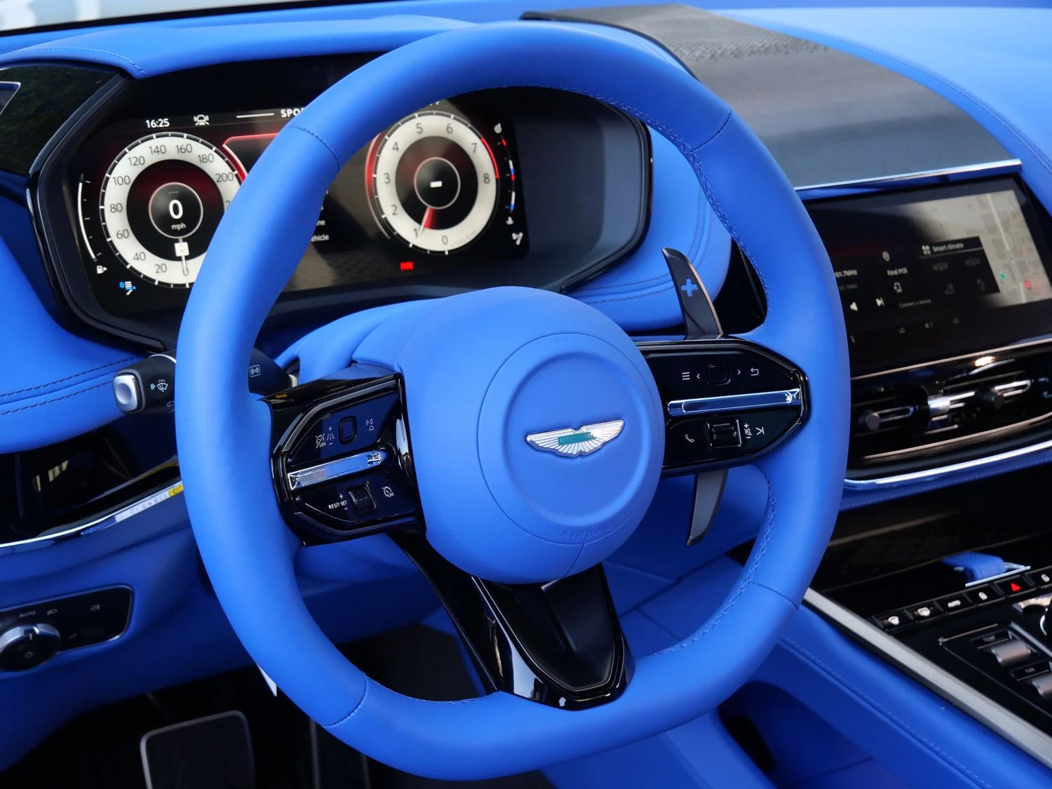 2026 Aston Martin DBX S interior, Cote D Azur Blue - Semi Aniline