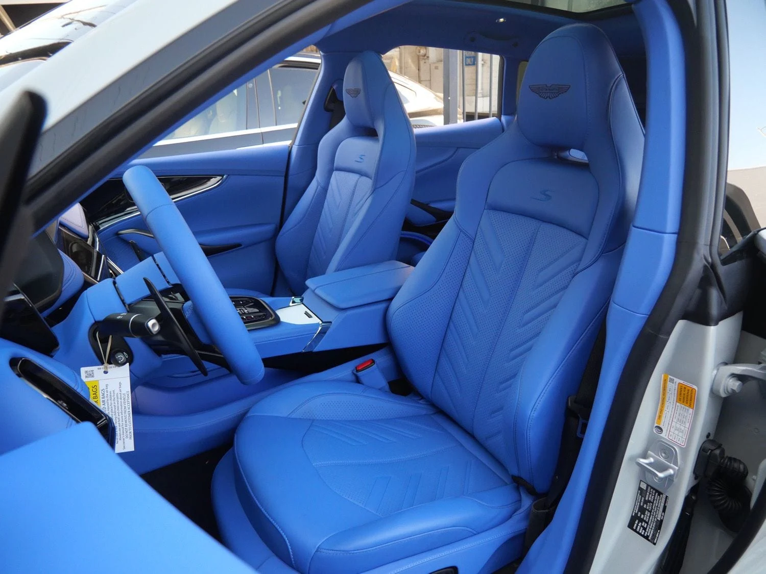 2026 Aston Martin DBX S interior, seats, Cote D Azur Blue - Semi Aniline