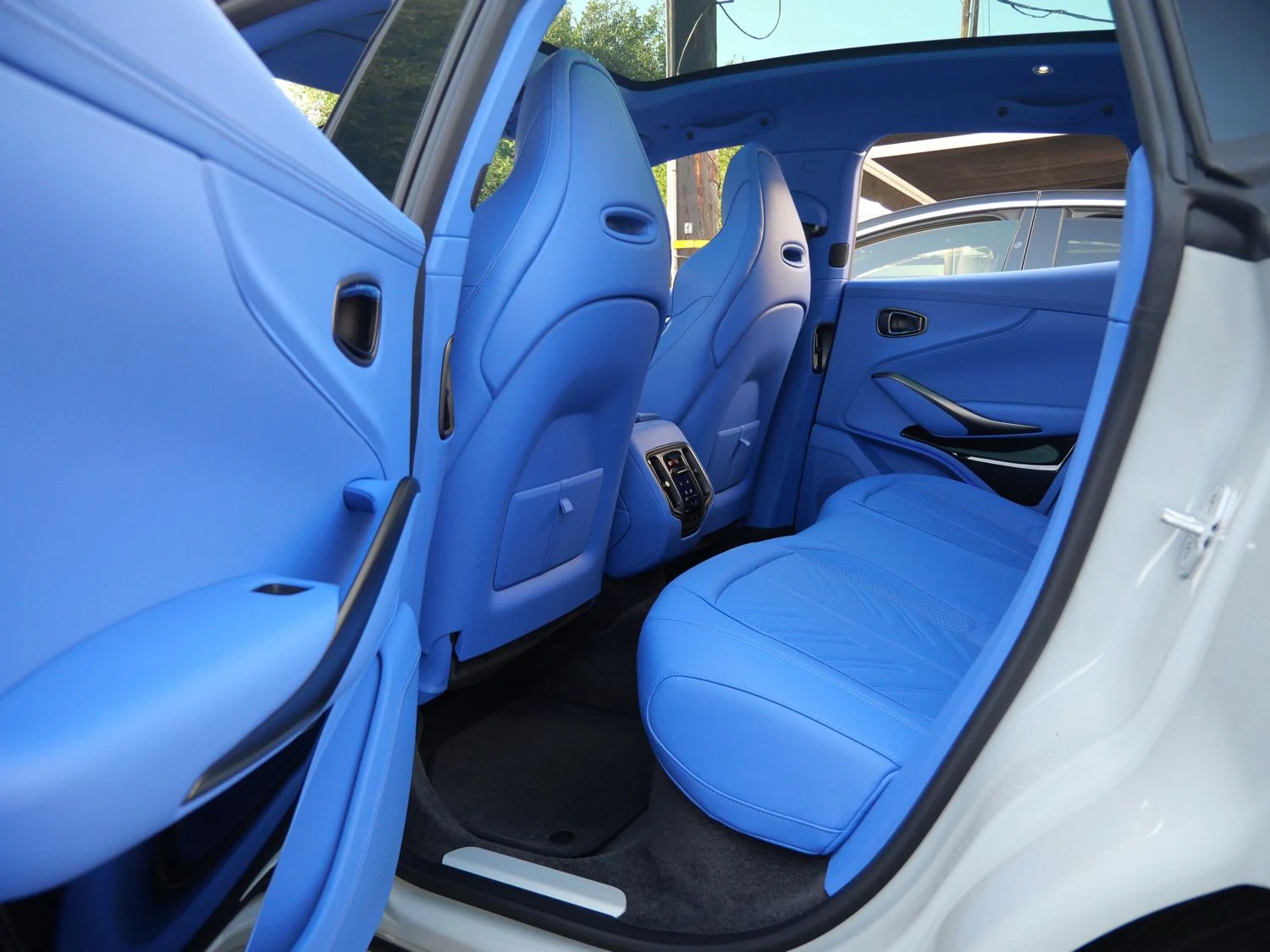 2026 Aston Martin DBX S interior, seats, Cote D Azur Blue - Semi Aniline
