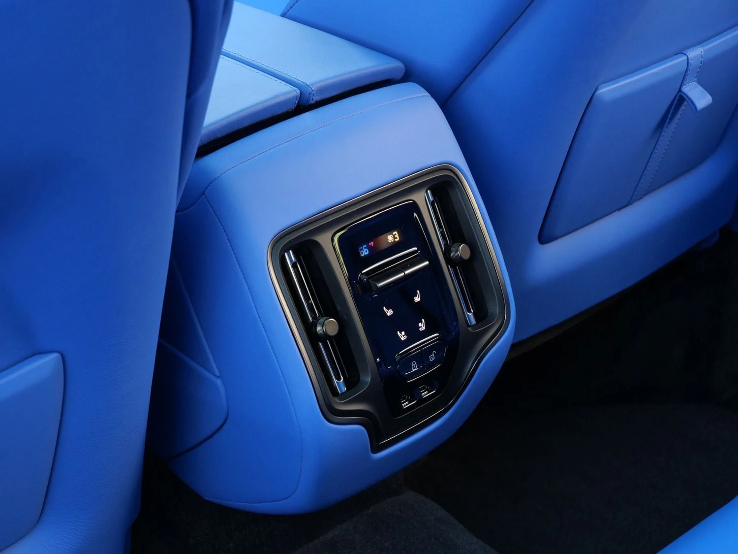 2026 Aston Martin DBX S interior, center console, Cote D Azur Blue - Semi Aniline