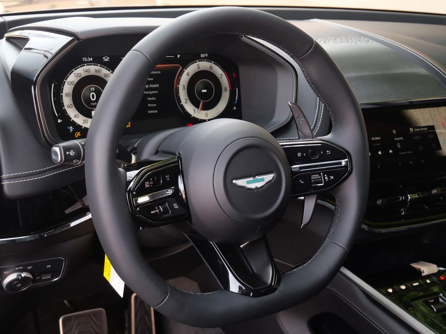 2026 Aston Martin DBX S interior, Onyx Black - Semi Aniline