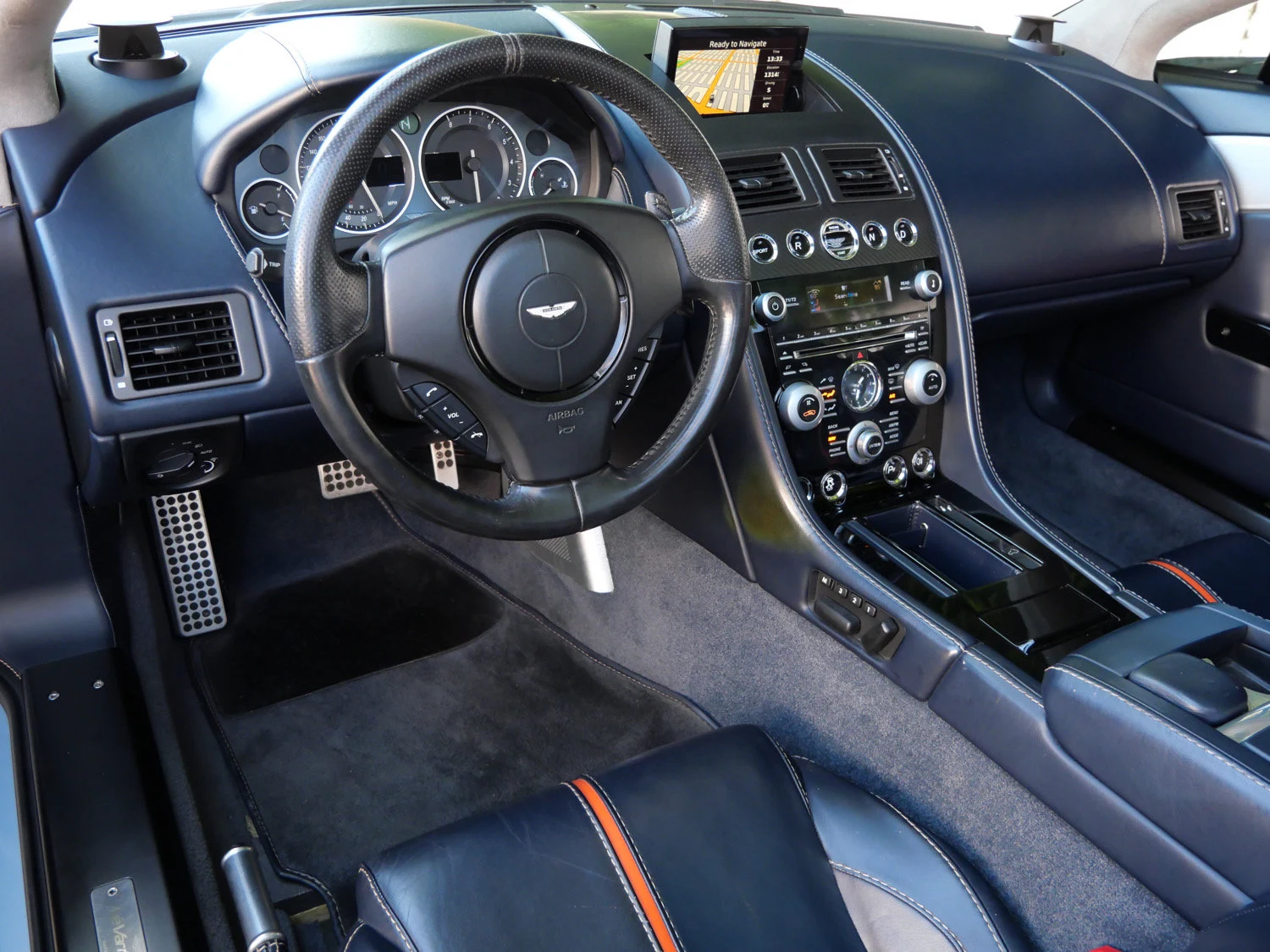 2015 Aston Martin V12 Vantage S Roadster interior, dashboard, Dark Knight