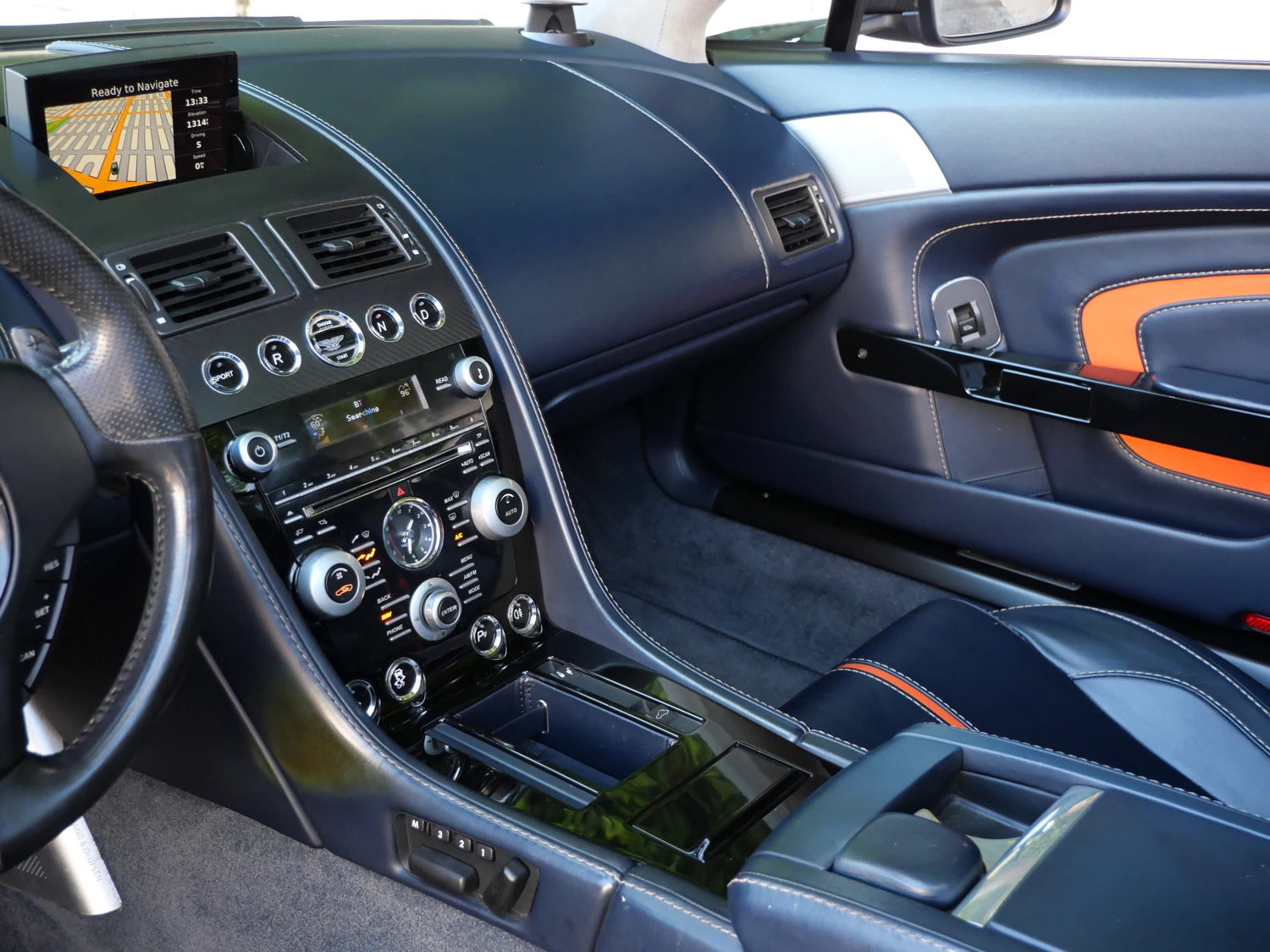 2015 Aston Martin V12 Vantage S Roadster interior, Dark Knight