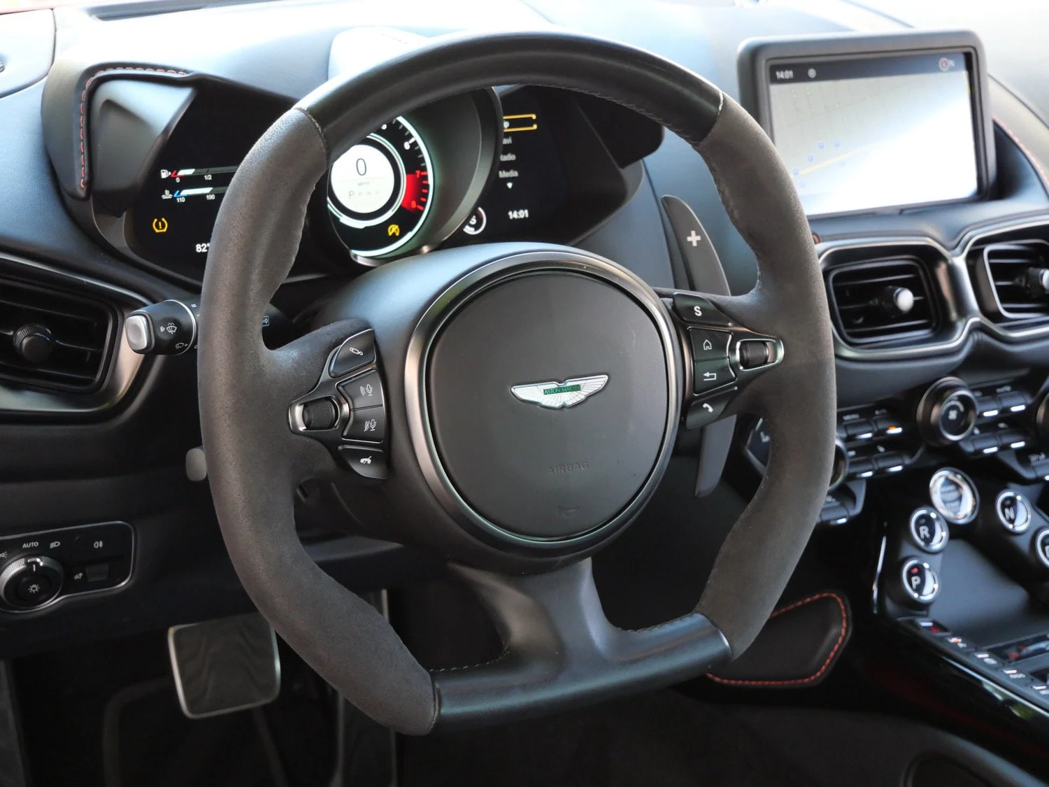 2022 Aston Martin Vantage interior, dashboard, Black