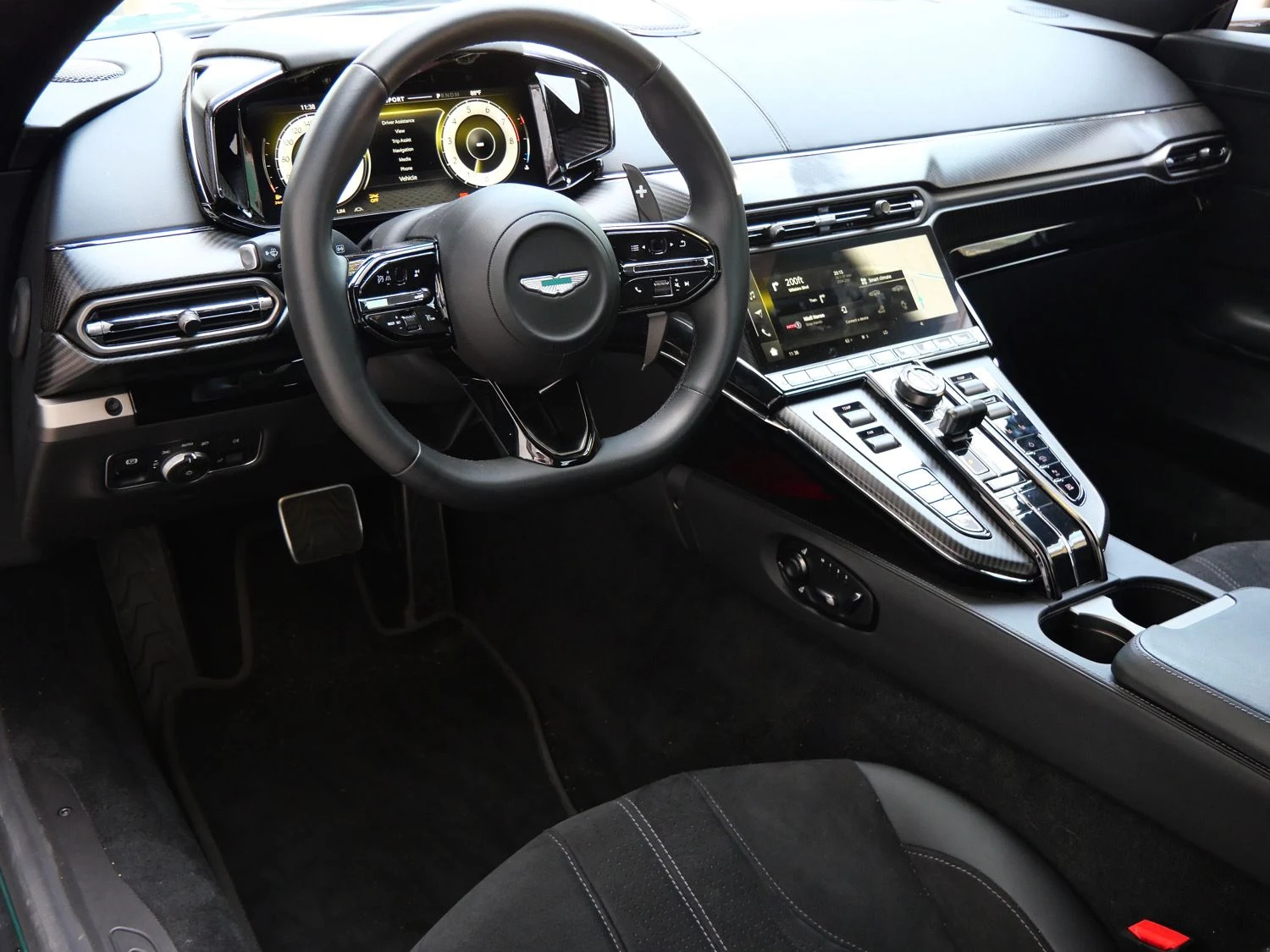 2025 Aston Martin Vantage interior, dashboard, Onyx Black