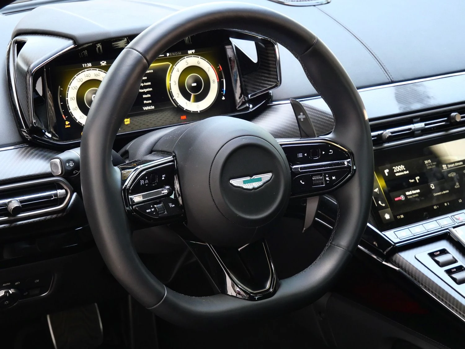 2025 Aston Martin Vantage interior, dashboard, Onyx Black