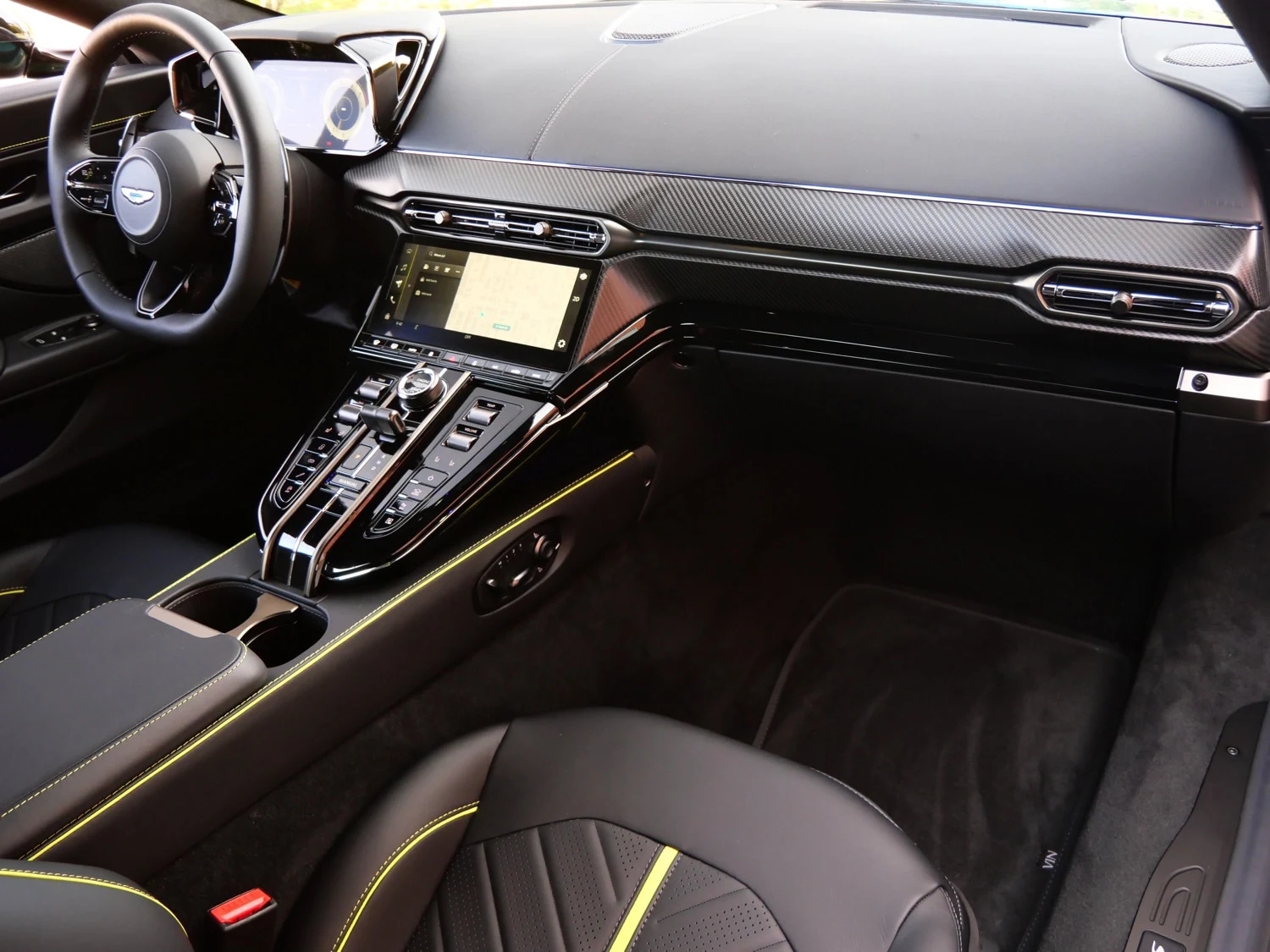 2026 Aston Martin Vantage S interior, Onyx Black - Semi Aniline