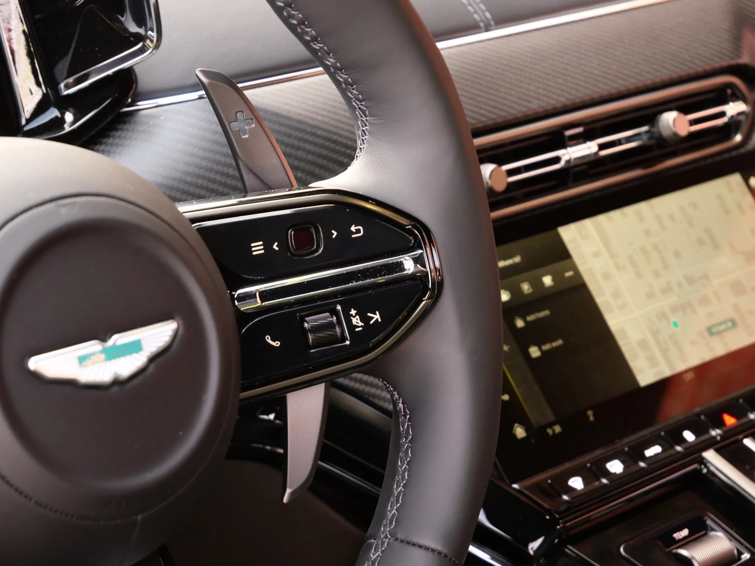 2026 Aston Martin Vantage S interior, Onyx Black - Semi Aniline