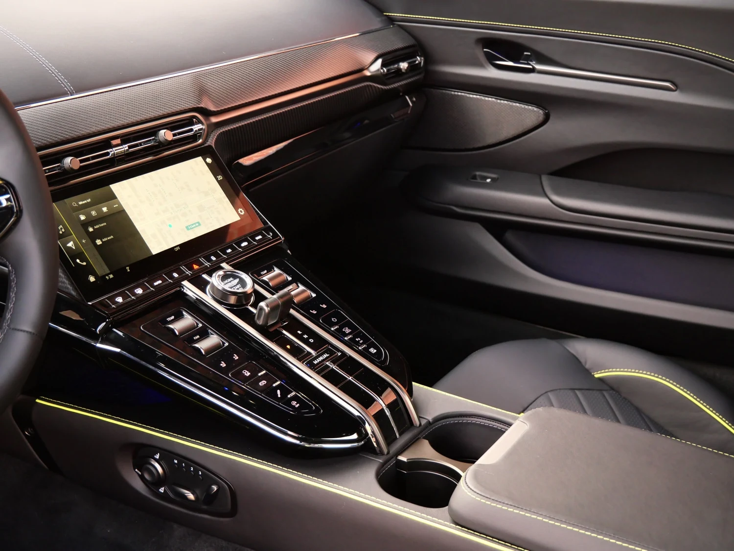 2026 Aston Martin Vantage S interior, Onyx Black - Semi Aniline