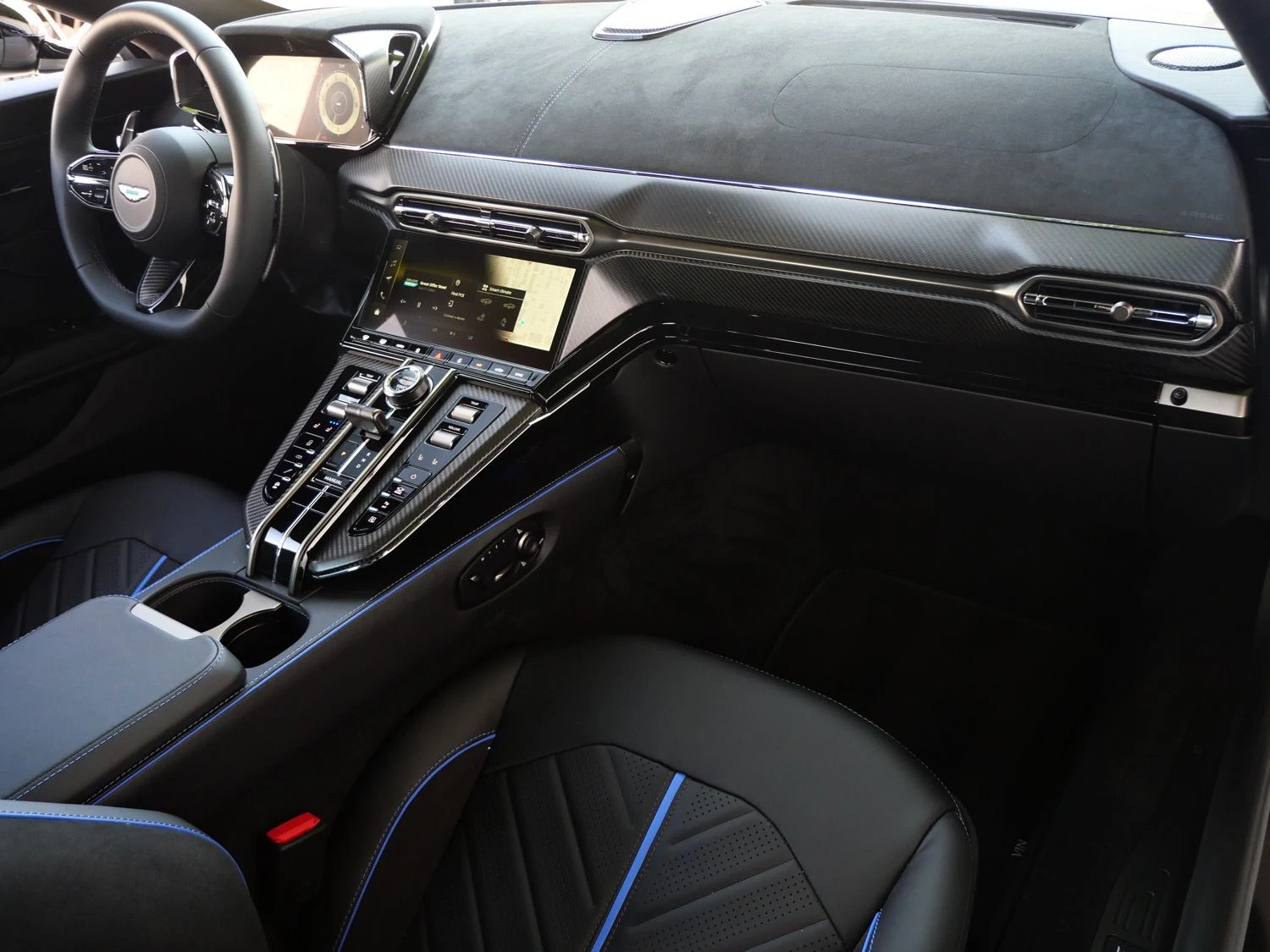 2026 Aston Martin Vantage S interior, Onyx Black - Semi Aniline