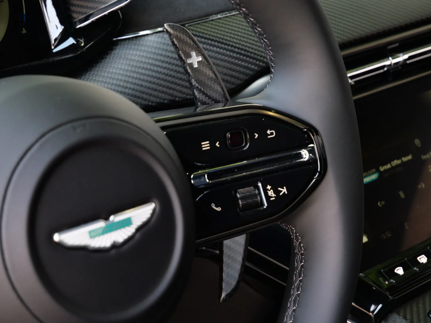 2026 Aston Martin Vantage S interior, Onyx Black - Semi Aniline