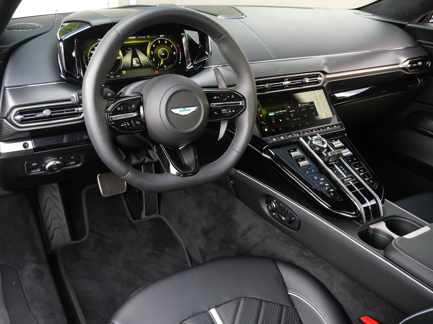 2026 Aston Martin Vantage S interior, dashboard, Onyx Black