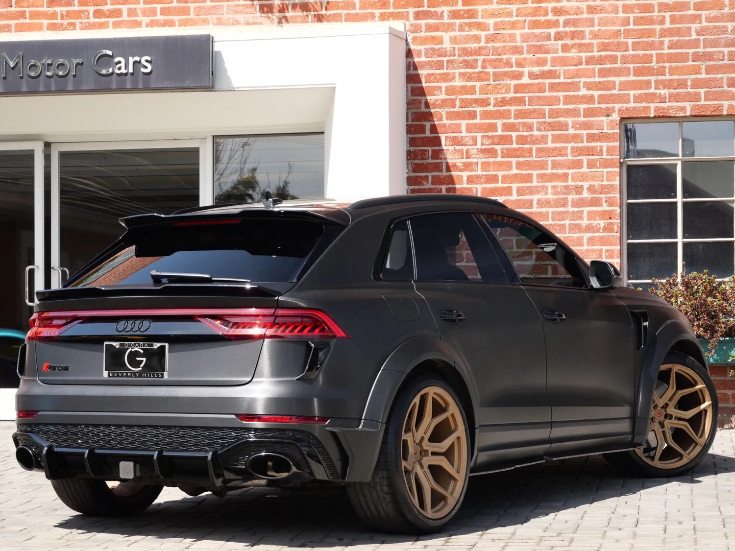 2021 Audi RS Q8, rear three-quarter view, Blue