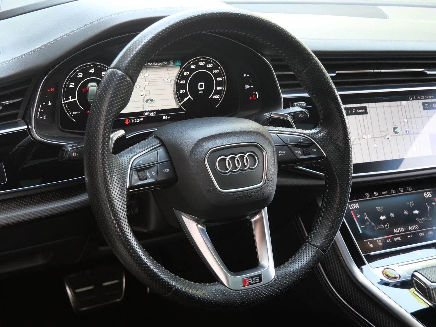 2021 Audi RS Q8 interior, steering wheel, Black