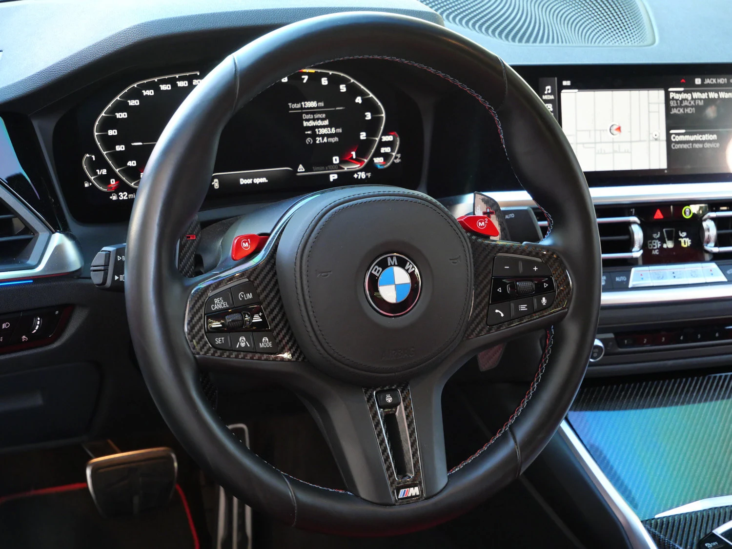 2021 BMW M4 Competition interior, Fiona Red/Black