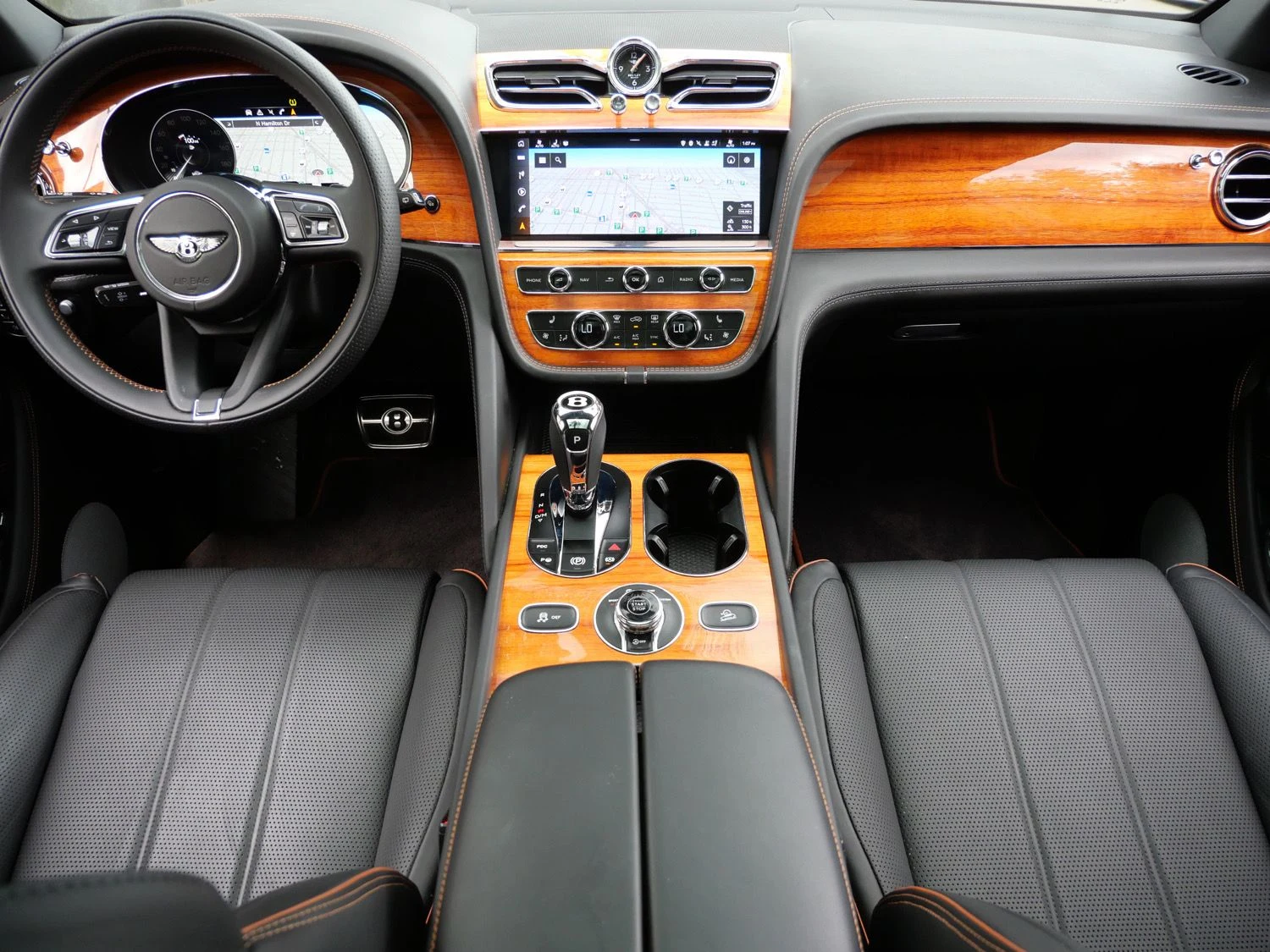 2022 Bentley Bentayga V8 interior, Beluga