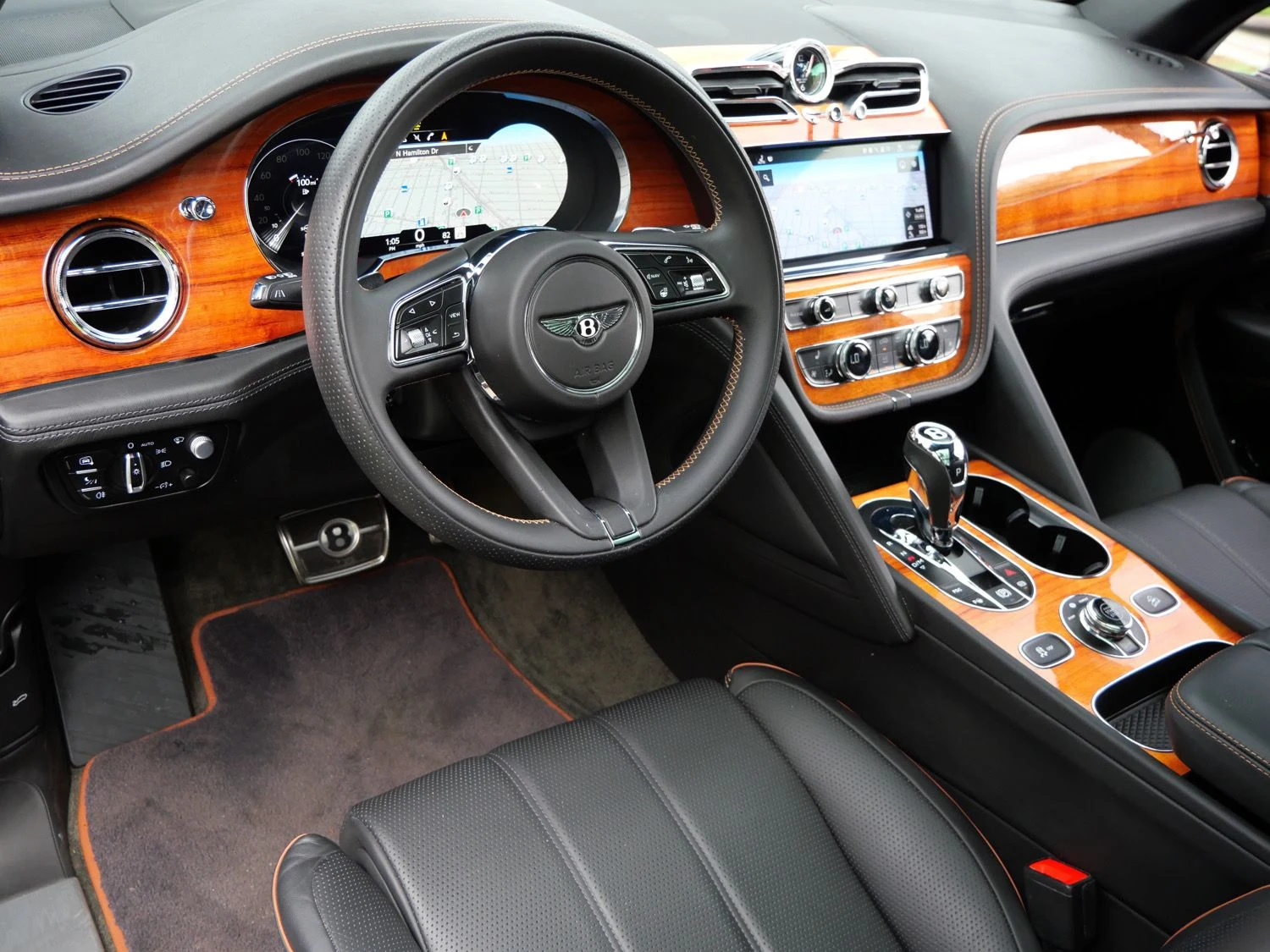 2022 Bentley Bentayga V8 interior, Beluga