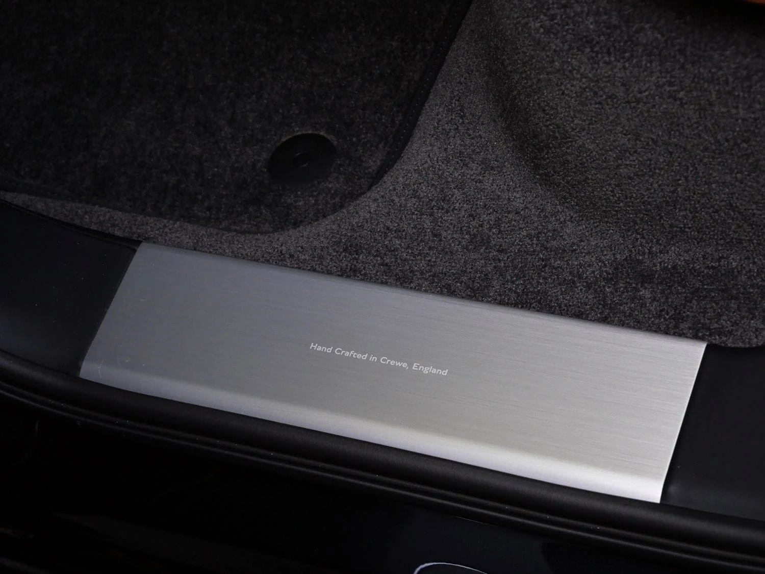 2026 Bentley Bentayga V8 interior, door sill, Saddle
