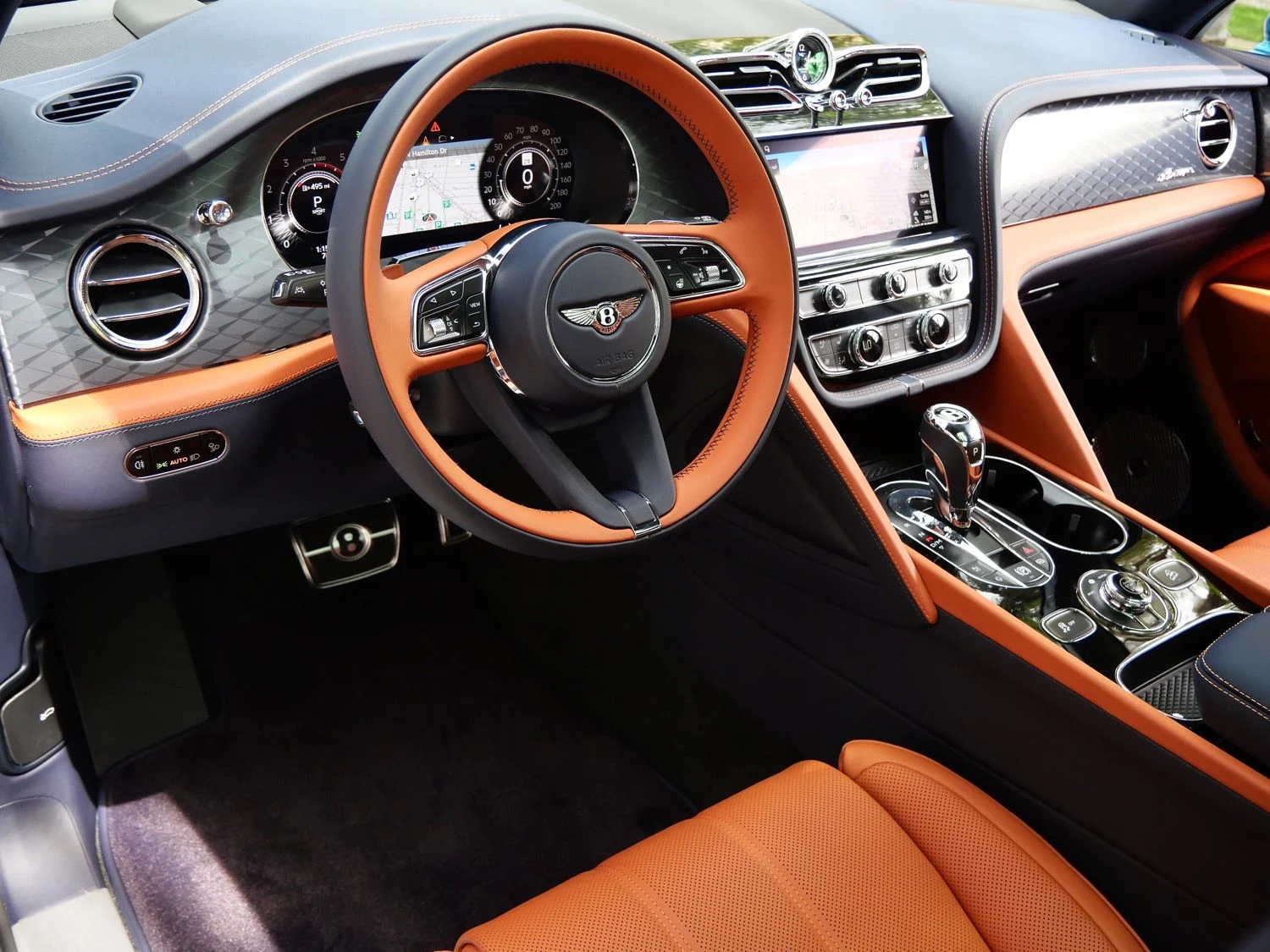 2026 Bentley Bentayga EWB Azure interior, dashboard, Newmarket Tan
