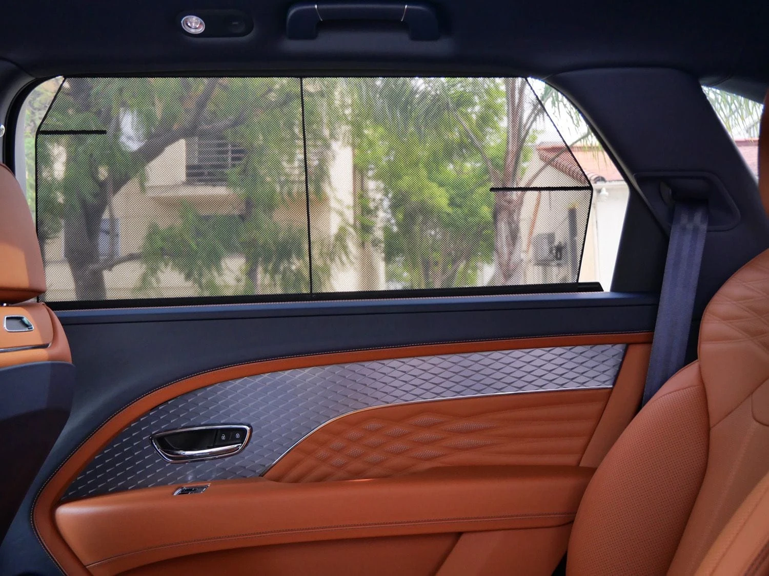 2026 Bentley Bentayga EWB Azure interior, door panel, Newmarket Tan