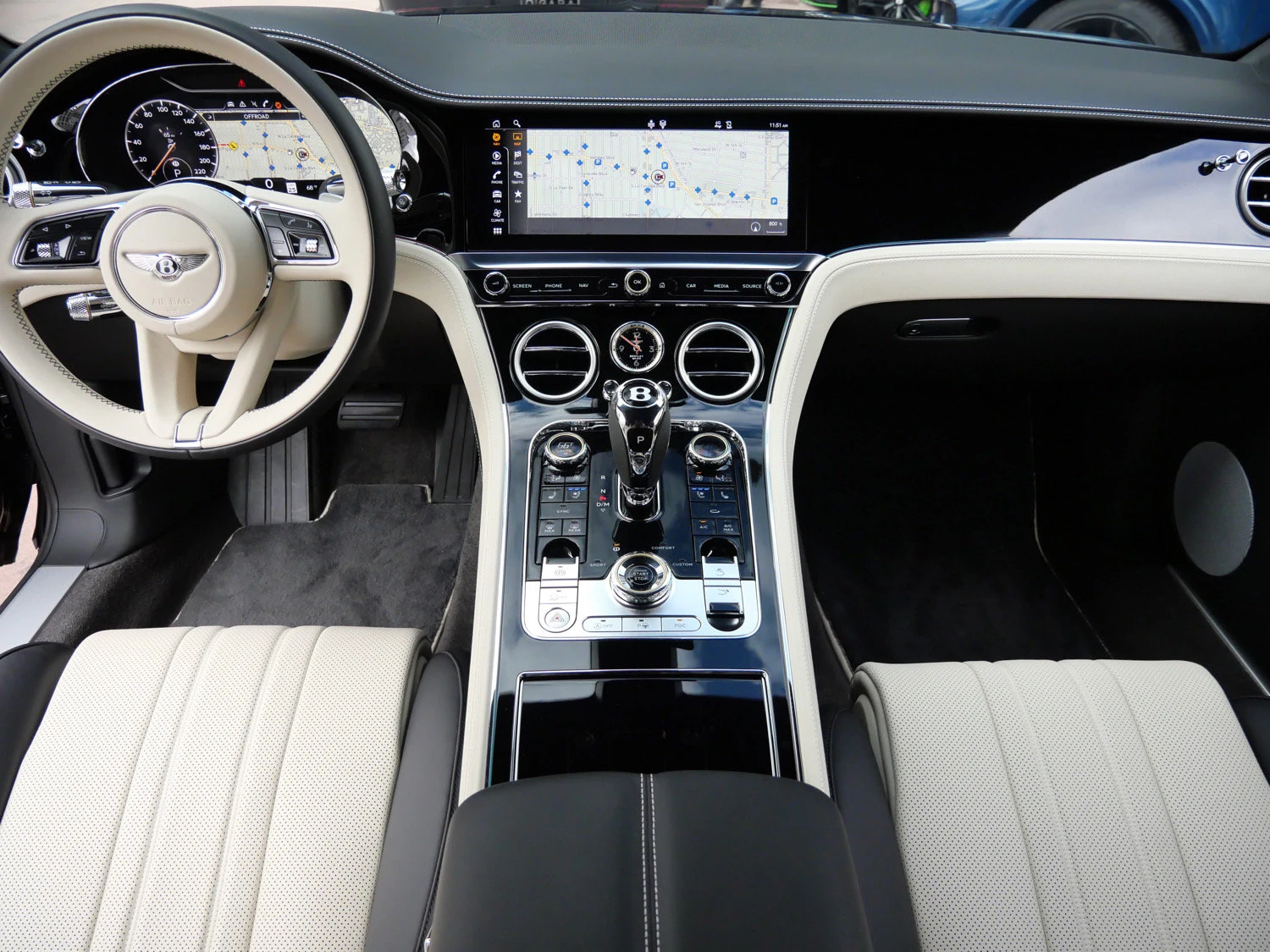 2024 Bentley Continental GT V8 interior, dashboard, Linen