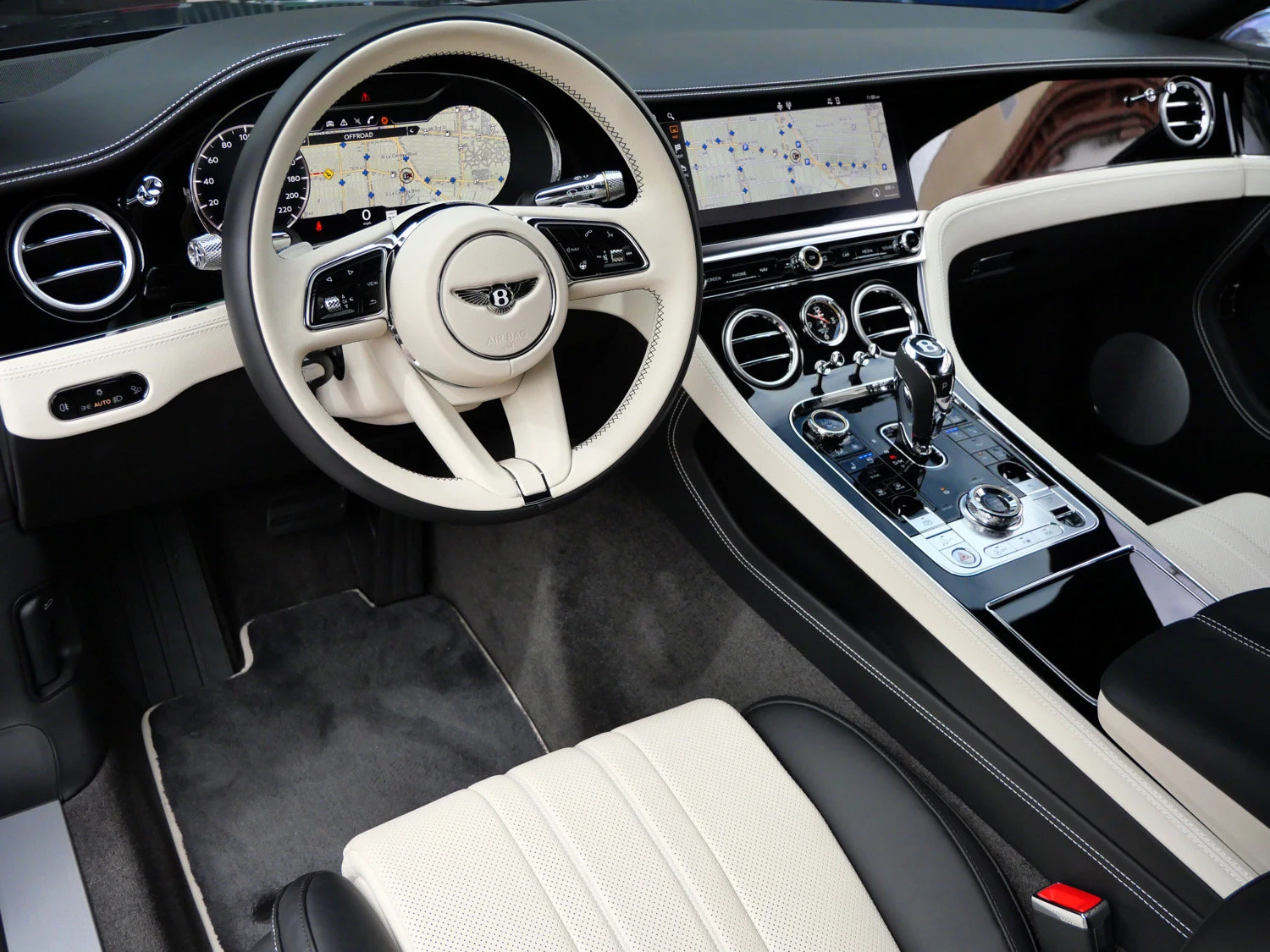 2024 Bentley Continental GT V8 interior, dashboard, Linen