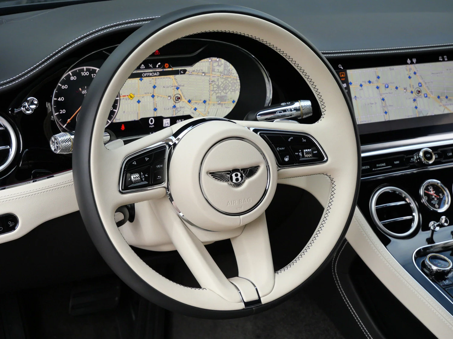 2024 Bentley Continental GT V8 interior, Linen