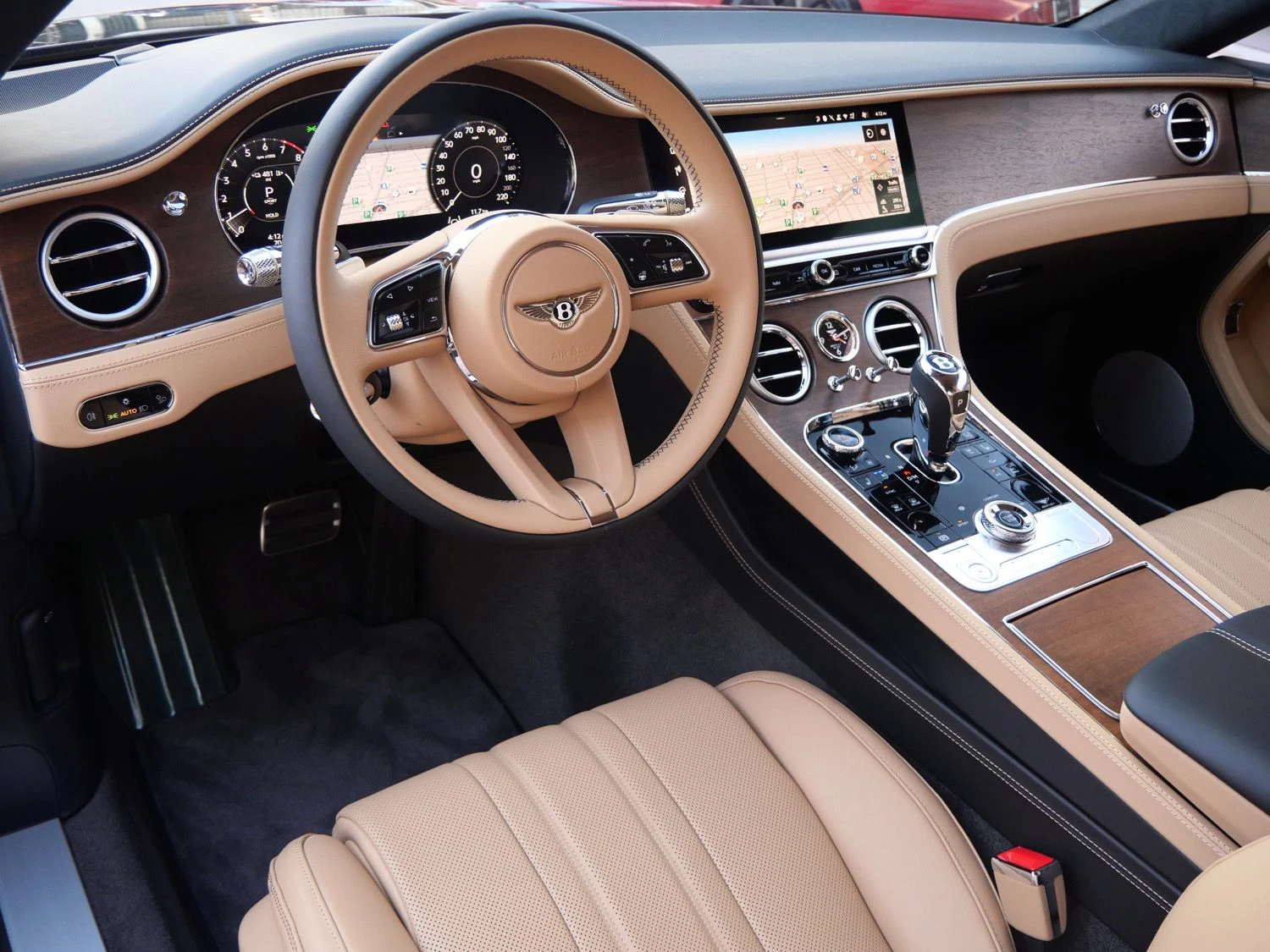2026 Bentley Continental GT interior, dashboard, Camel