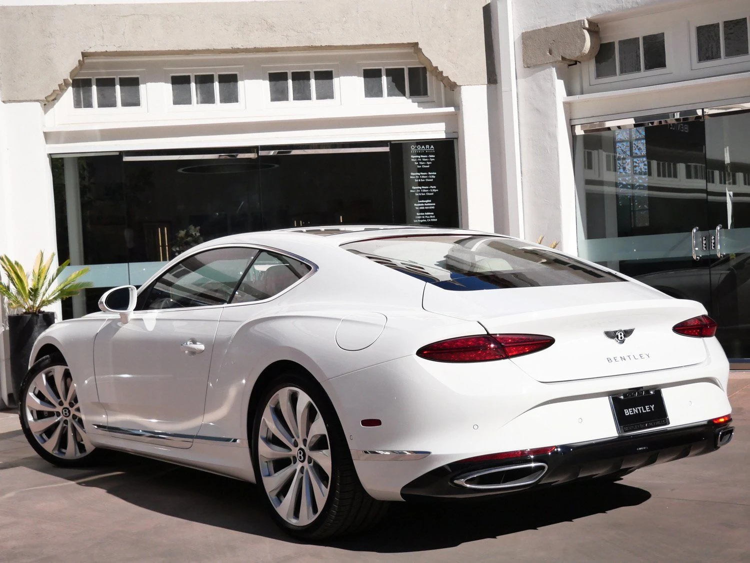 2026 Bentley Continental GT, rear three-quarter view, White