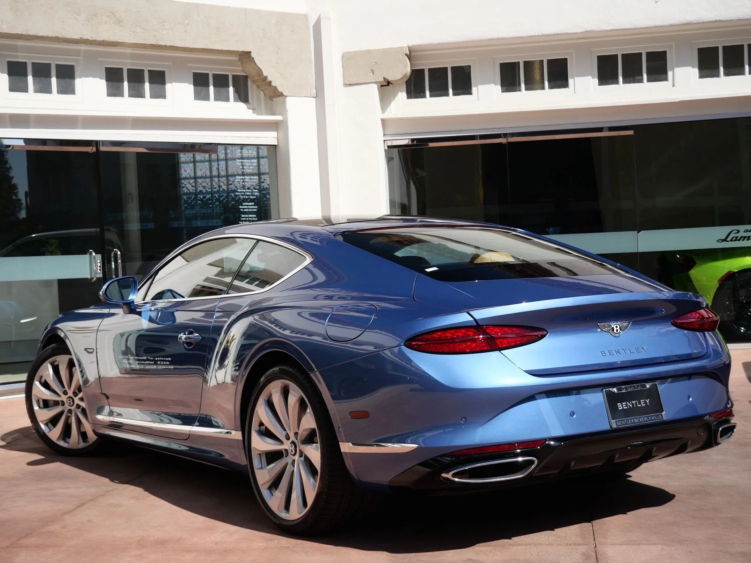 2026 Bentley Continental GT, rear three-quarter view, Grey
