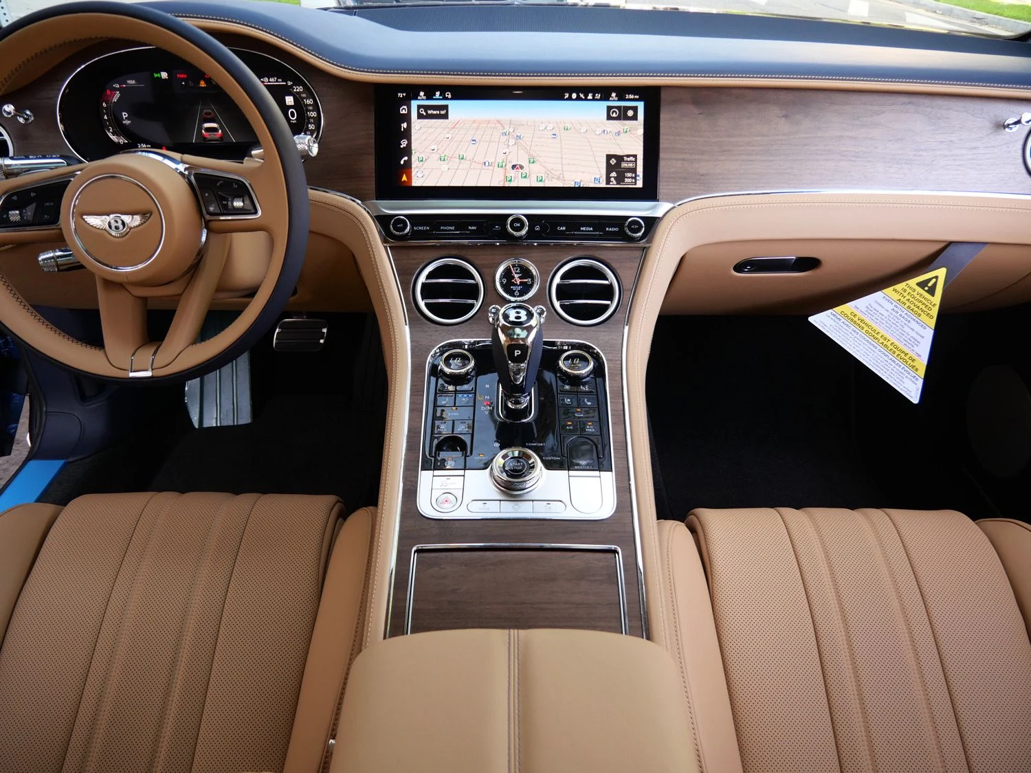 2026 Bentley Continental GT interior, dashboard, Camel