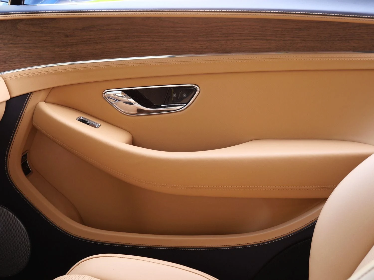 2026 Bentley Continental GT interior, door panel, Camel