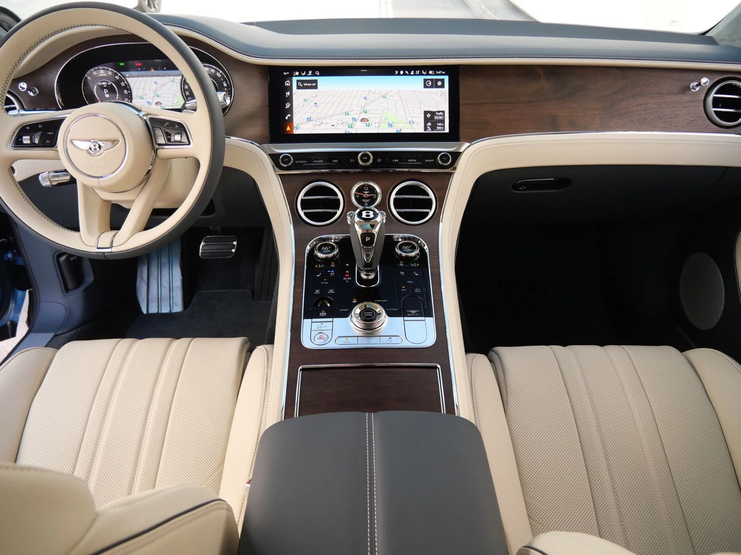 2026 Bentley Continental GT interior, dashboard, Linen
