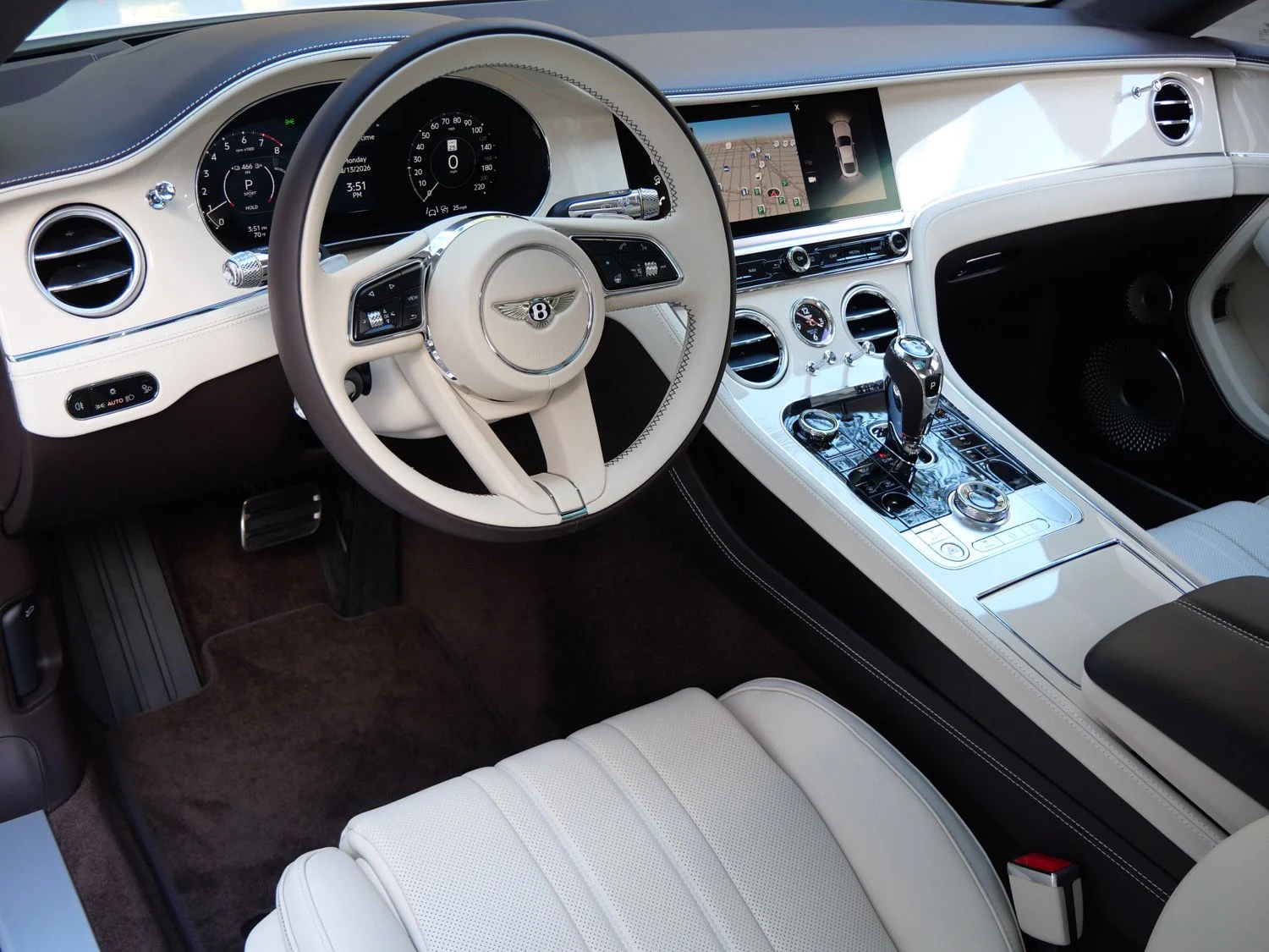 2026 Bentley Continental GT interior, dashboard, Linen