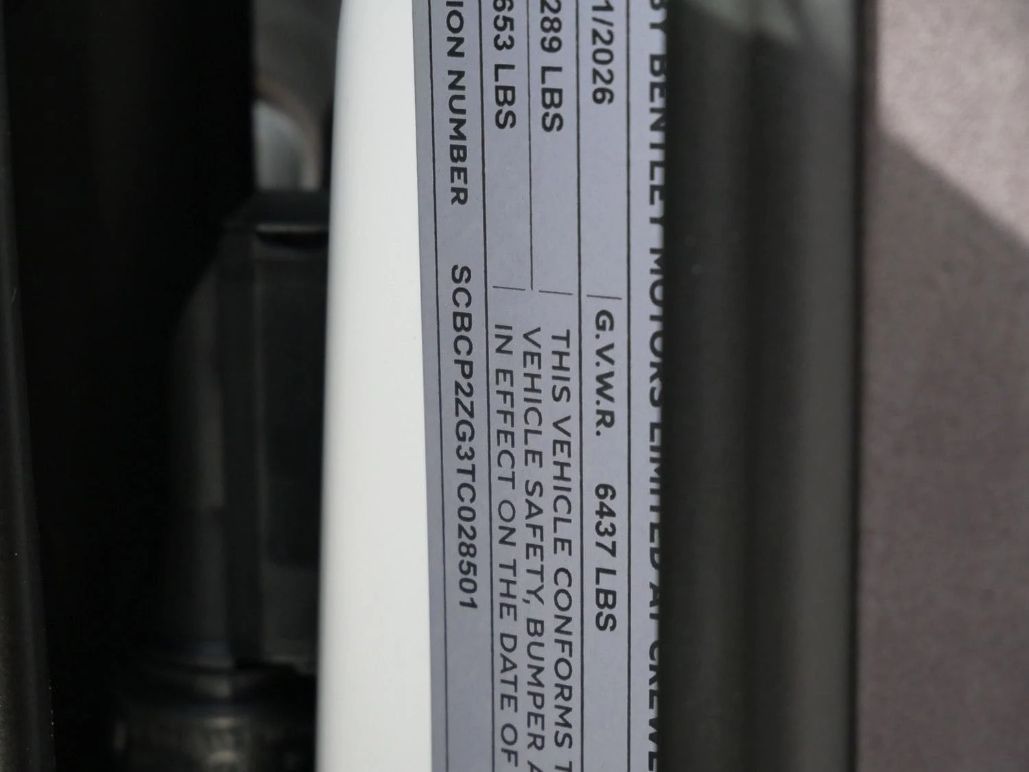 2026 Bentley Continental GT, documents and keys
