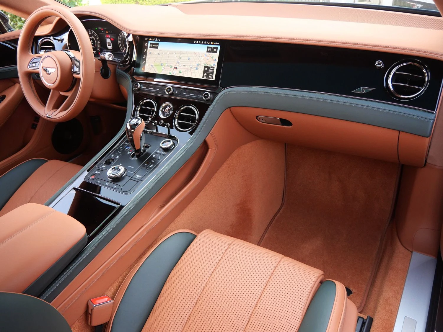 2026 Bentley Continental GT S interior, Cumbrian Green