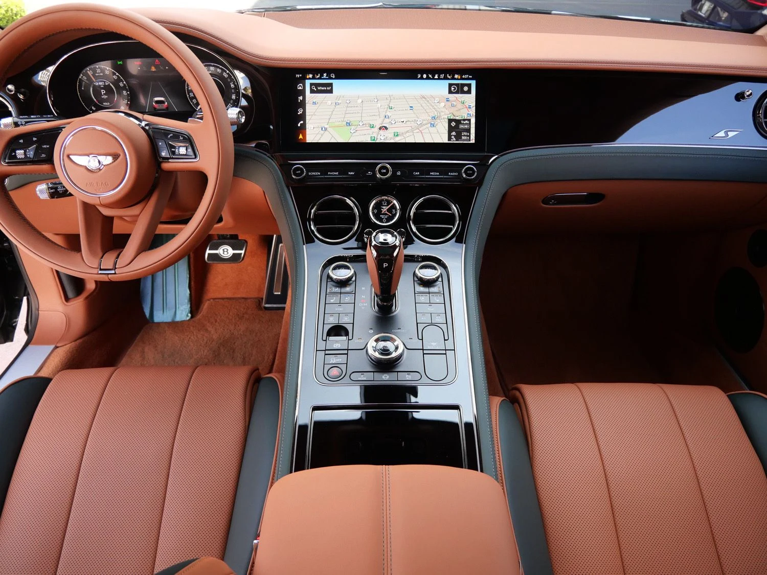 2026 Bentley Continental GT S interior, dashboard, Cumbrian Green