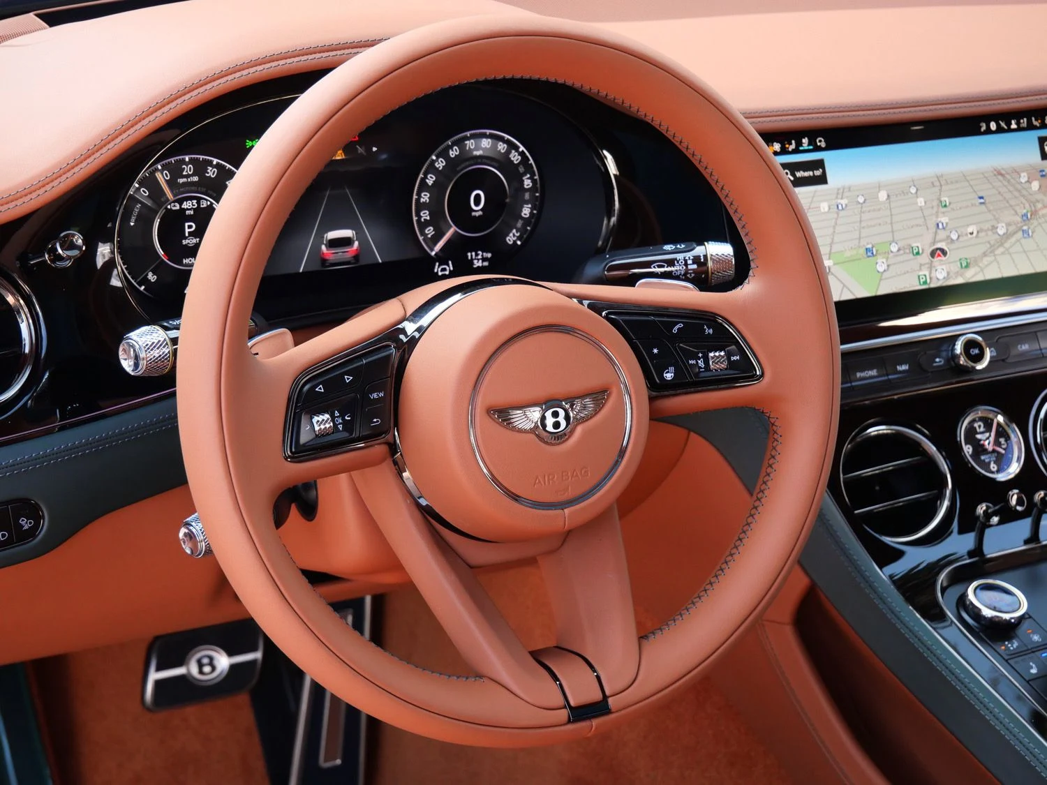 2026 Bentley Continental GT S interior, Cumbrian Green