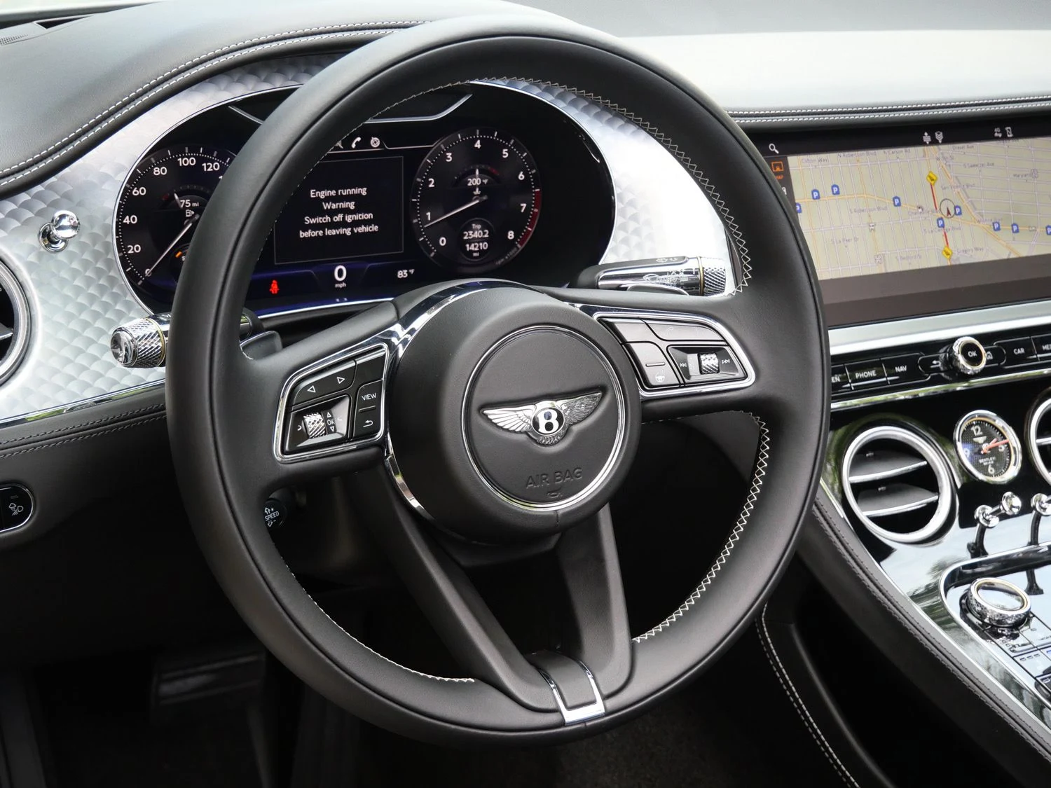 2023 Bentley Continental GTC V8 S interior, Beluga