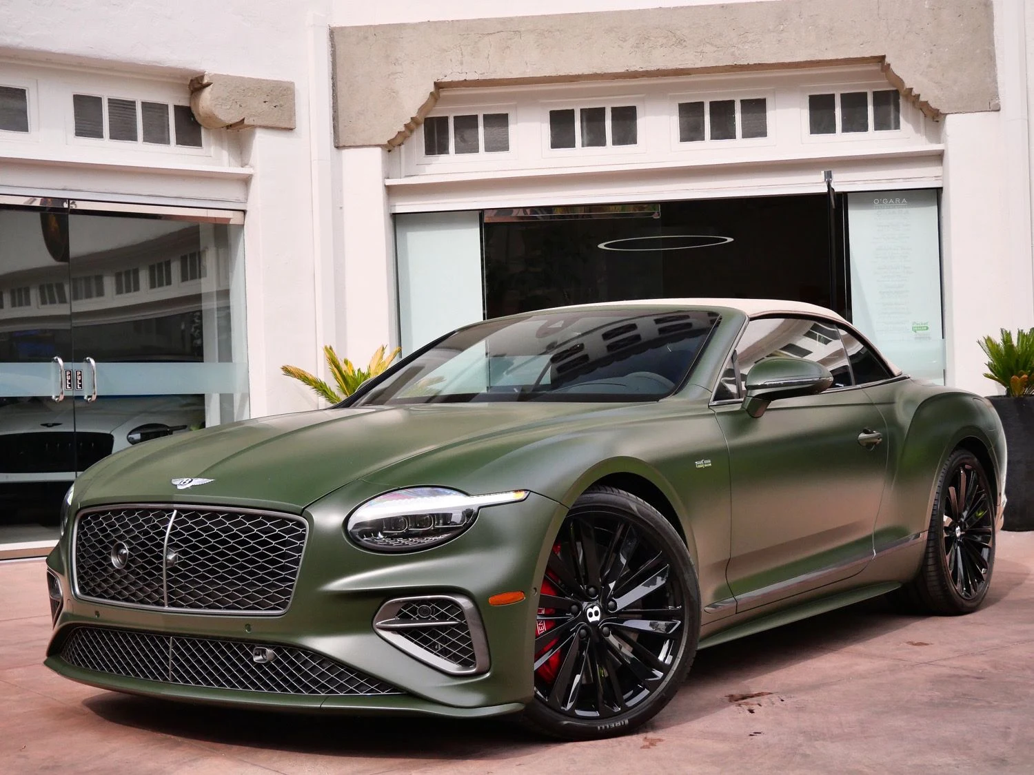 2025 Bentley Continental GTC Speed for sale, front three-quarter view, Green