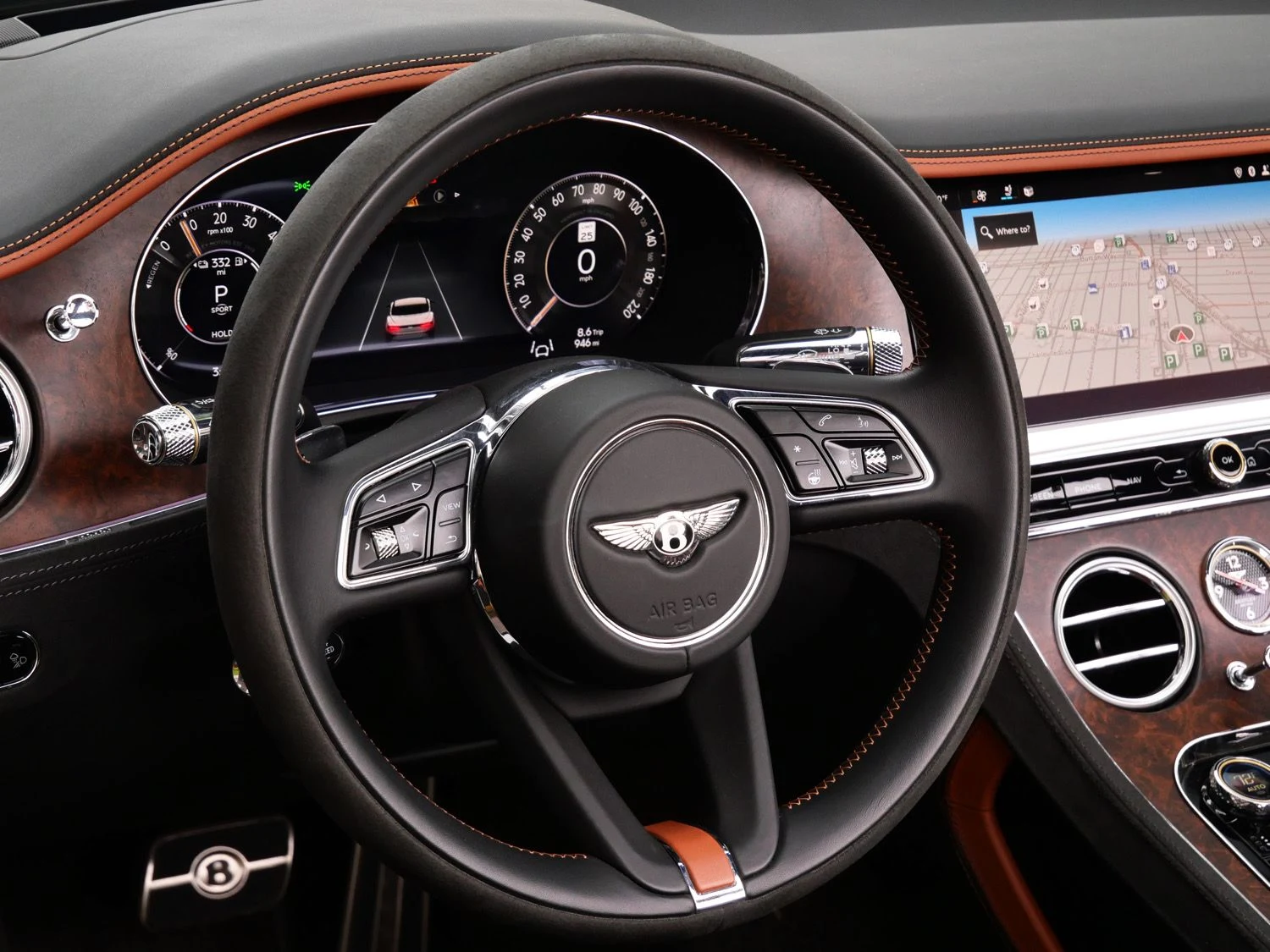 2025 Bentley Continental GTC Speed interior, Saddle