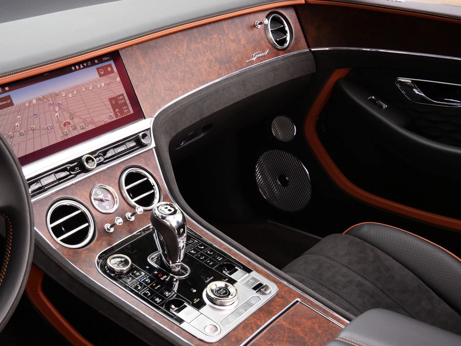 2025 Bentley Continental GTC Speed interior, Saddle