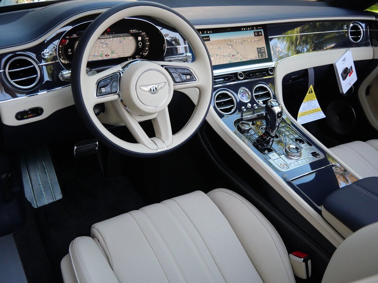 2026 Bentley Continental GTC interior, dashboard, Linen